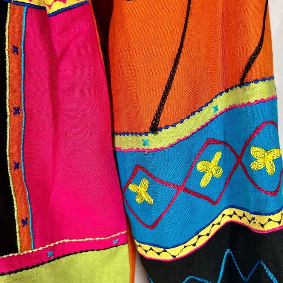 Indigo Moon Jacket S Lightweight Colorful Art to Wear Ceramic Toggle Buttons - Picture 5 of 8